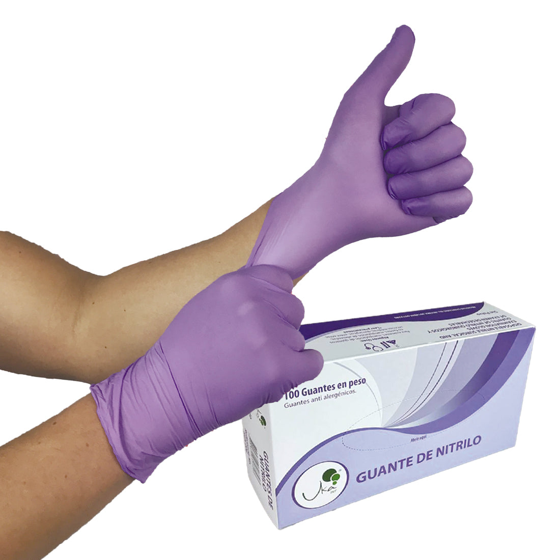 Guantes de Nitrilo Morado x 100u ukaint