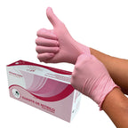 Guantes de Nitrilo Rosado x 100u ukaint