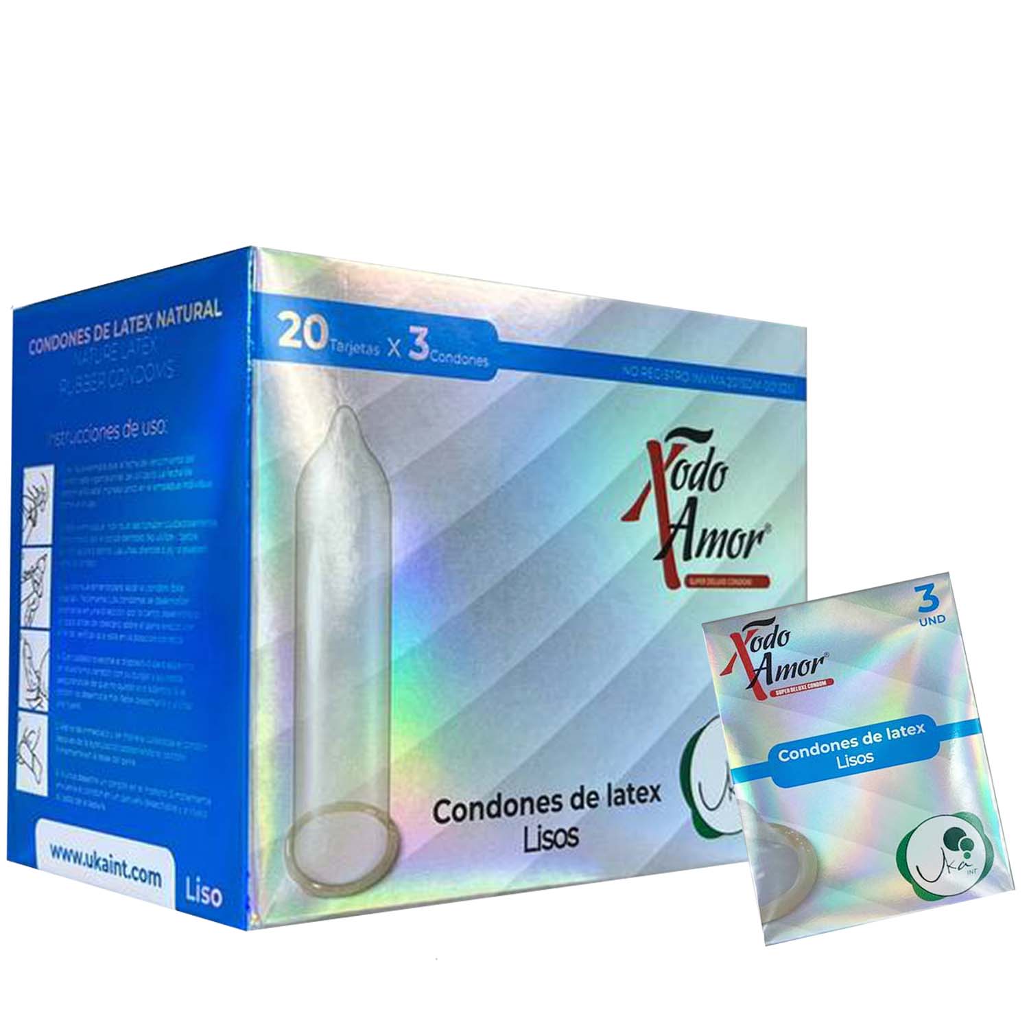 Preservativos condones lisos todo x amor 20x3und