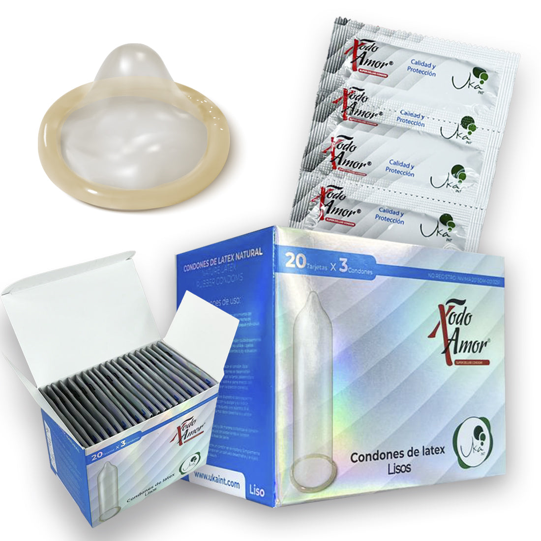 Preservativos condones lisos todo x amor 20x3und