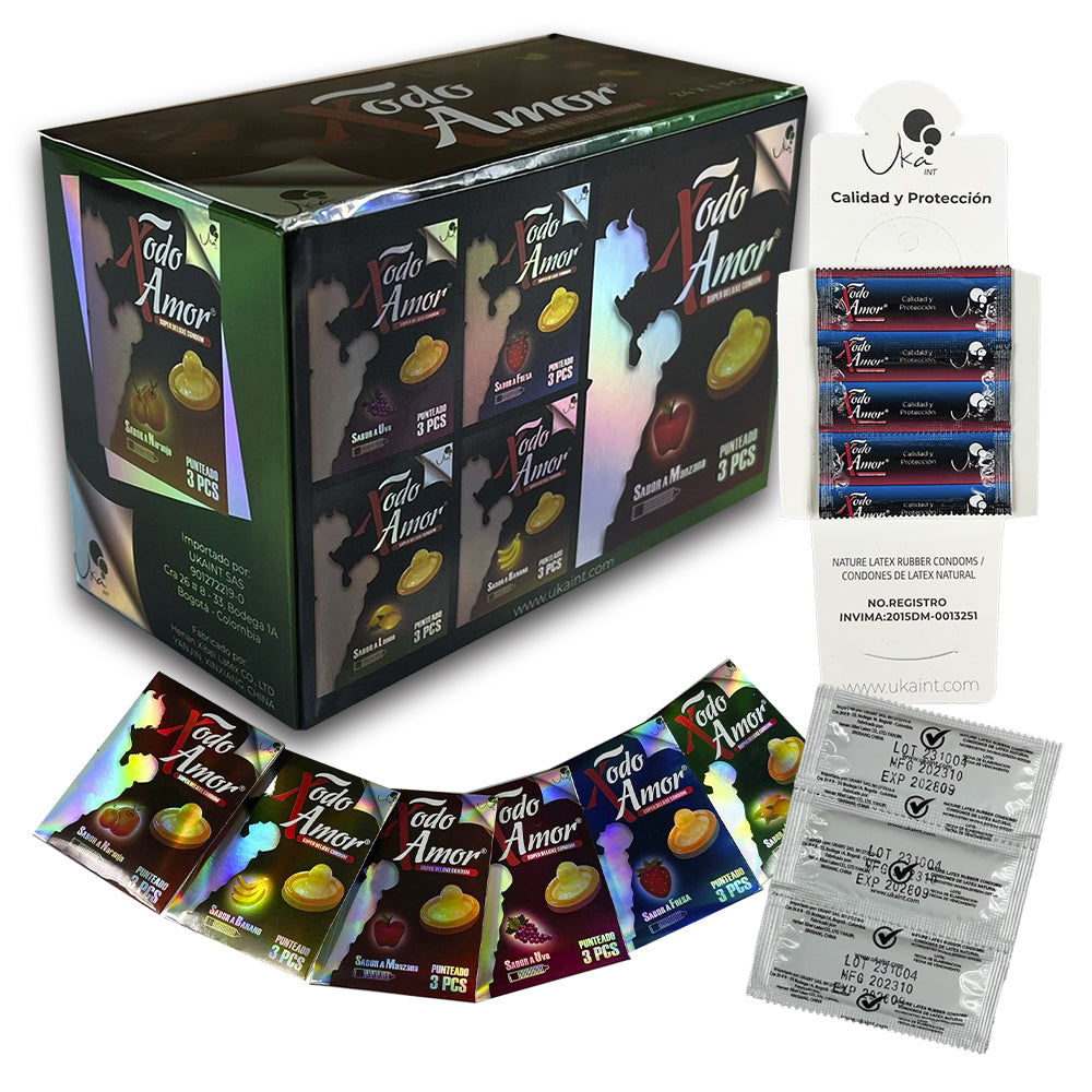 Preservativos Condones Sabores todo por amor 24x3und