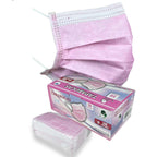 Tapabocas x50 Und sin empaque Invima 3 Capas Rosado