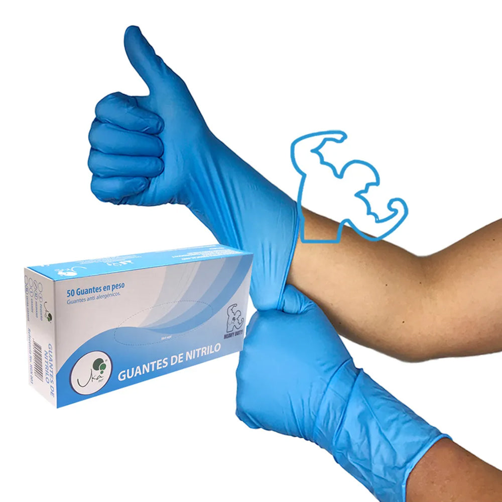 Guantes de Nitrilo HD Cal 12 x 50u Azul