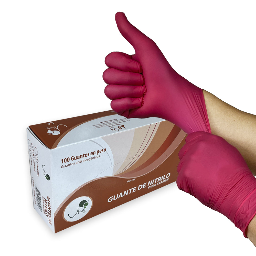 Guantes de Nitrilo Rojo x 100u ukaint