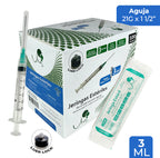 Jeringa Esteril 3 ml x 100u aguja 21g x11/2 Ukaint