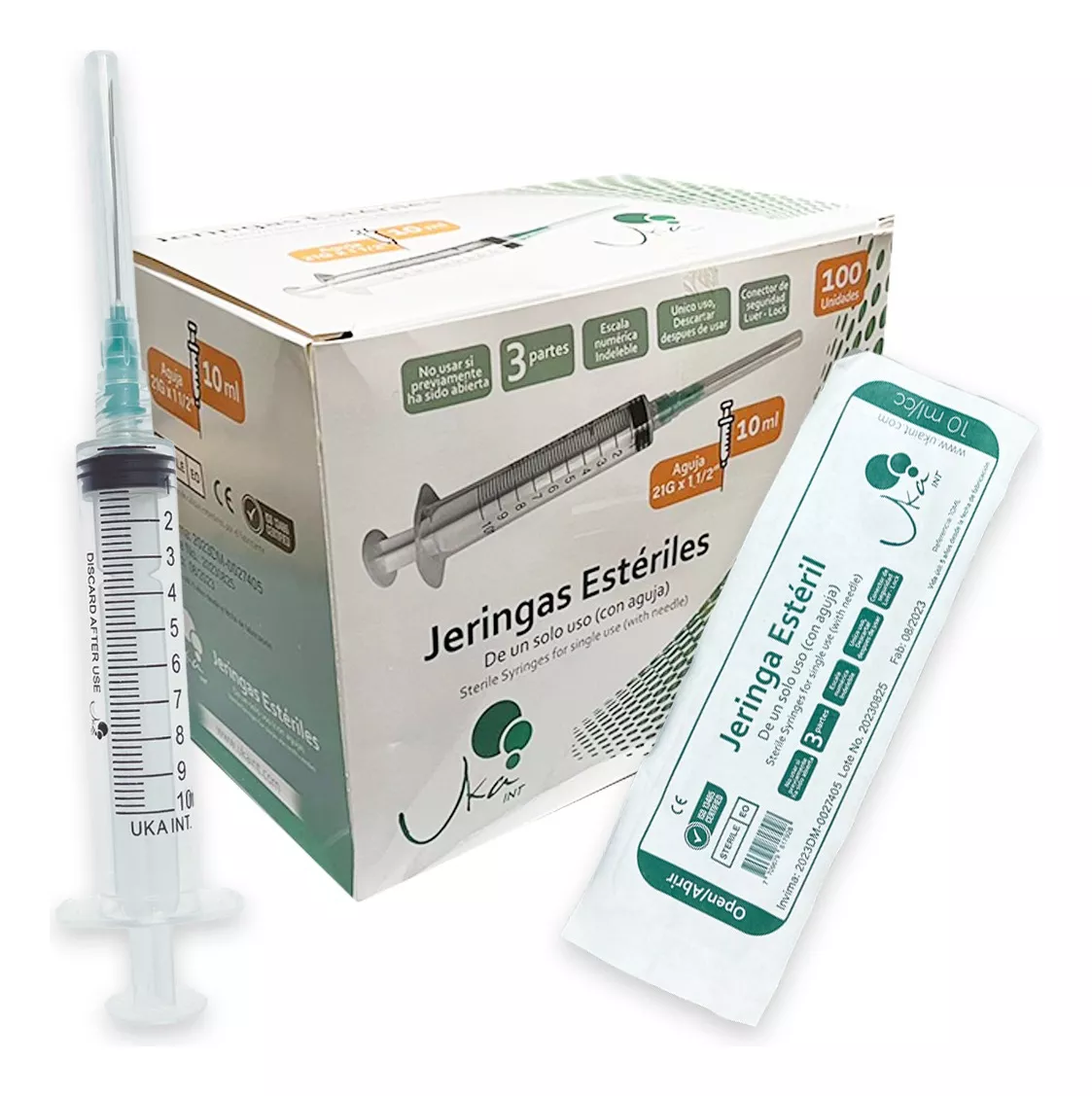 Jeringa Esteril 10 ml x 100u Ukaint