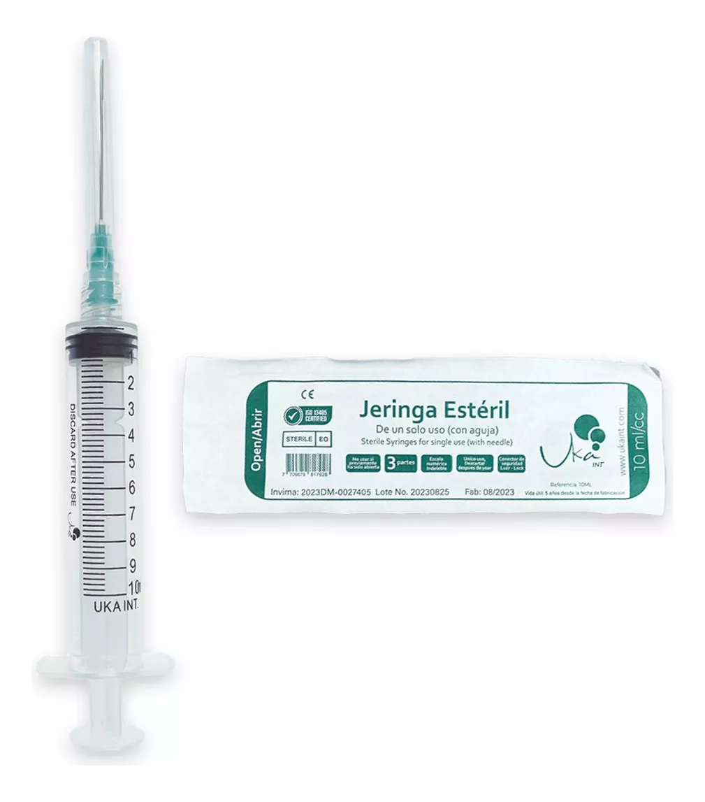 Jeringa Esteril 10 ml x 100u Ukaint