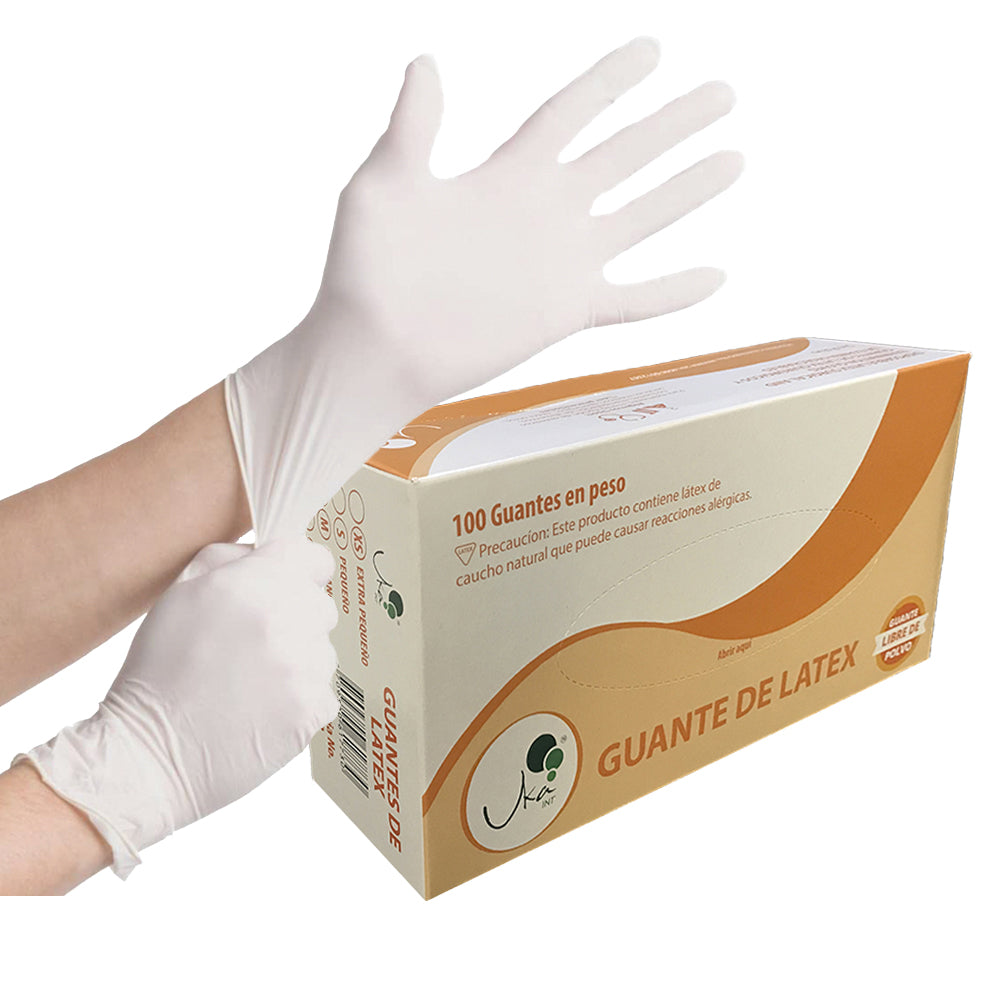 Guante látex sin polvo x 100 und talla XS