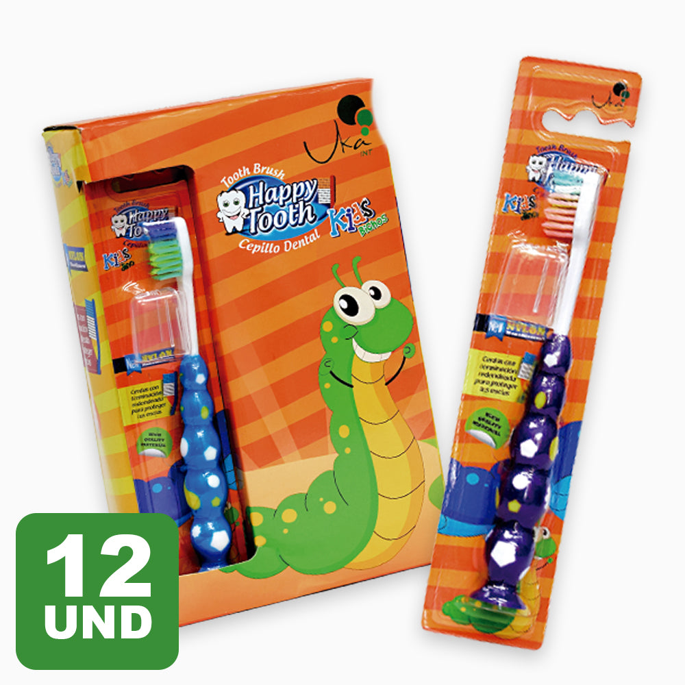 Cepillo dental niño oruga x 12
