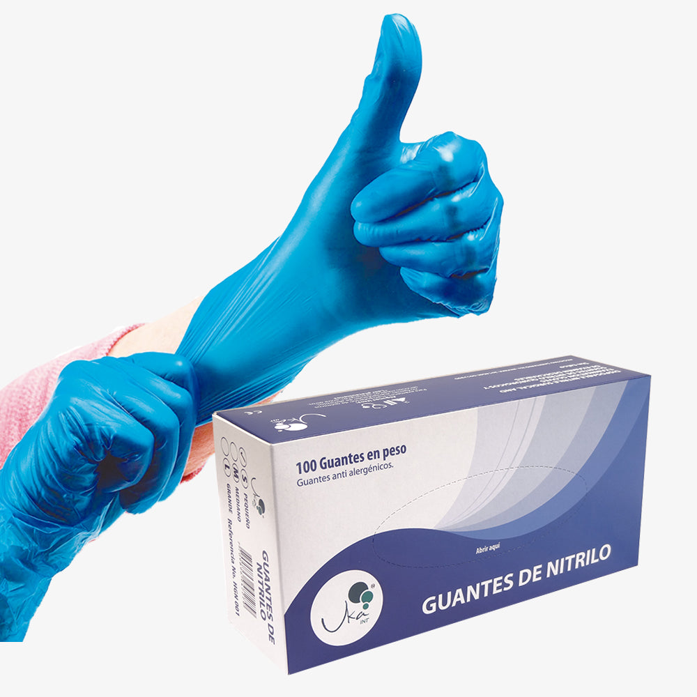 Guantes de nitrilo Azul  Calibre 8 x100u ukaint