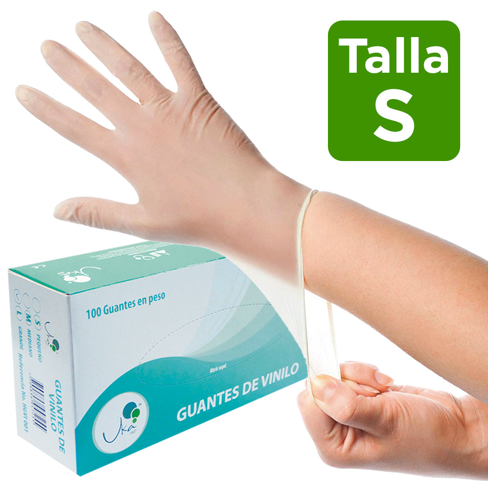 Guante vinilo x 100 und talla S